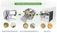 Machine à tortillas industrielle et commerciale 110V/60Hz entièrement automatique multi-tailles pour la fabrication de pâte à tortillas de maïs pour le Mexique
