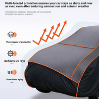 Housse de protection anti-grêle pour voiture avec fenêtres latérales en EVA 4 mm, multicouche, imperméable, anti-poussière, toutes saisons pour automobiles