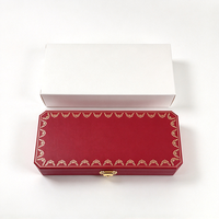 Étuis à stylos de luxe rouges personnalisés avec logo, ensemble complet d'emballage pour stylos avec sac cadeau, carte et certificat, boîte à stylos en plastique de luxe