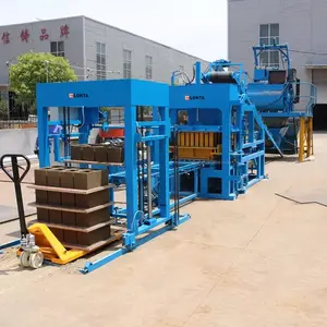 QT4-15 Modern Automatic PLC Diesel Engine Commercial Interlock Brick Making Machinery For Sale In Qatar