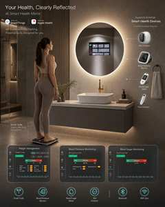 กระจกห้องน้ำพร้อมจอทีวี รุ่น 16G ROM รีโมทคอนโทรลแบบไม่เป็นสื่อนำไฟฟ้า ไฟ LED ทรงกลมสำหรับ<span class=keywords><strong>โรงแรม</strong></span>  2G RAM จากโรงงานผู้ผลิต - Product Image 6