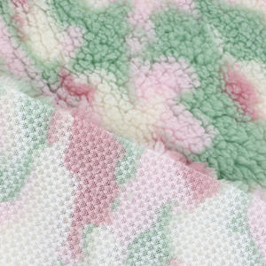 Tecido de Poliéster e Algodão Sherpa Floral Confortável e Espesso para Cobertor de Inverno, Atacado Mais Barato - Product Image 3