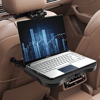 Tablette de siège arrière de voiture stable pour manger et travailler avec support de téléphone pour ordinateur portable et iPad – Plateau de bureau pour passagers arrière