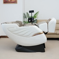 Silla de masaje eléctrica Shiatsu 3D de gravedad cero multifuncional, altavoz Bluetooth, reclinable de cuerpo completo, terapia infrarroja táctil