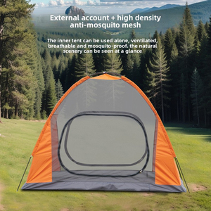 <span class=keywords><strong>Tente</strong></span> familiale E-RIKE à double couche, cadre en alliage d'aluminium, 2-3 personnes, légère, quatre saisons, personnalisable, imperméable - Product Image 4