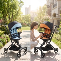 Poussette de jogging compacte YOUBEI noire en gros - Poussette de jogging légère très bien notée pour les promenades en quartier et l'usage quotidien (0-3 ans)