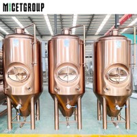 Cuve de fermentation de bière en cuivre rouge 500L par MICET Équipement complet de brasserie pour la production de bière artisanale