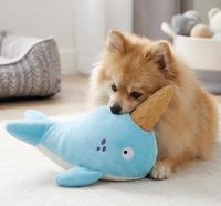 Jouet en peluche pour chien Whale Ice Cream, corps en peluche doux avec cône en gaufre à mâcher, parfait pour le jeu interactif et la mastication quotidienne