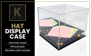 Espositore per Cappelli <span class=keywords><strong>in</strong></span> Cristallo Trasparente - Supporto per Cappelli <span class=keywords><strong>in</strong></span> Acrilico Resistente ai Raggi UV, Perfetto per Cappelli da Baseball, da Football o Snapback - Product Image 6
