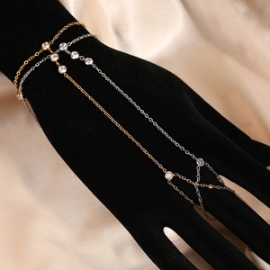 CLIORO placcato oro impermeabile personalizzato inciso resistente appannamento in acciaio inossidabile gioielli a catena Multi-stile braccialetti posteriori - Product Image 5