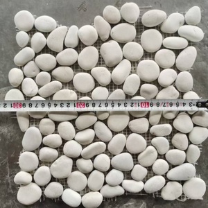 Tự nhiên mài mịn sữa trắng sỏi đá Gạch Mosaic với lưới trở lại cho sàn phòng tắm và phòng tắm gạch ốp tường - Product Image 2