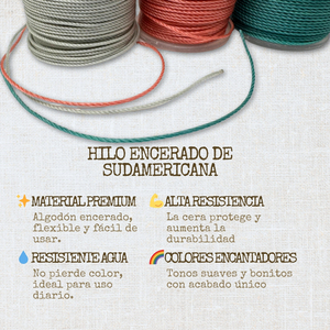 Pulsera de Cuentas Turquesas Hecha a Mano con Hilo Encerado Resistente, Piedra Natural Ajustable para Mujeres y Hombres, Joyería Fina de Amuleto - Product Image 4