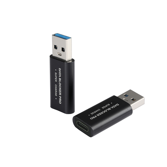 50V5A Super Fast Charging USB-C Female USB-A Male USB 3.0 Aluminum Alloy Data Blocker PVC Jacket Mobile Phone Computer Data