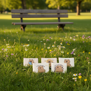 Monedero con diseño de capibara, 11.5x9cm, de tela estampada, con llavero, mini bolso para mujeres y niñas - Product Image 3