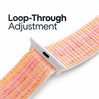 Bracelet de montre en nylon multicolore avec fermeture auto-agrippante, tissé et réglable, pour montres connectées et collections personnalisées