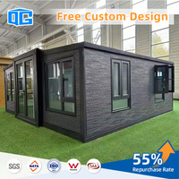Maison modulaire pliable coupe-vent 3 chambres, conformes aux normes australiennes, disponible en conteneurs de 15 pieds, 20 pieds et 40 pieds (type maisonnette ou logement secondaire)