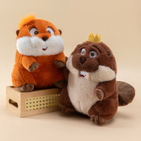 Peluche apaisante en forme d'écureuil de forêt pour soulager l'anxiété, jouet en peluche doux, compagnon câlin pour adultes et enfants