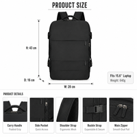 Sac à dos pour ordinateur portable personnalisé avec logo, grande capacité, imperméable, en tissu Oxford, pour voyages d'affaires et usage quotidien
