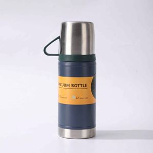 Stainless Steel Vacuum <b>Flask</b> With Handle Double Wall Insulated <b>Hot</b> Cold Travel Bottle Minimalist Design - Product Image 4