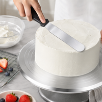 Ensemble de décoration de gâteaux de 34 pièces avec plateau tournant en alliage d'aluminium, douilles de pâtisserie, poches à douille en TPU, outils de pâtisserie pour gâteau d'anniversaire DIY