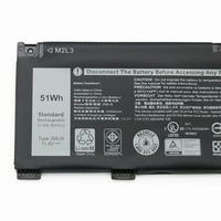 Batterie d'ordinateur portable 51WH 266J9 pour Dell G3 15 3590 3500 G5 15 5500 5505 Inspiron 14 5490 266J9 M4GWP PN1VN 266J9 Batterie d'ordinateur portable
