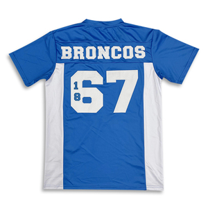 Camiseta de fútbol americano personalizada sublimada estilo callejero con cuello en V camiseta de fútbol americano Retro - Product Image 3