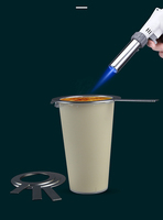 Joint en acier inoxydable jet de flamme pour Heytea Creme Brulee Boba thé Caramel lait mousse tasse manchon 9590 diamètre bouteille anneau de thé
