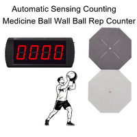 Système de comptage automatique pour l'entraînement au lancer de ballon médical Ganxin, affichage numérique LED, compteur de répétitions mural pour la salle de sport et l'entraînement Hyrox