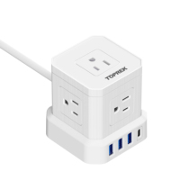 Prise d'extension standard américaine de haute qualité prise USB multiprise avec 5 prises 4 ports USB commutateurs intelligents prise pour bureau
