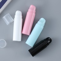 Emballage de conteneur cosmétique avec logo personnalisé 5 ml 10 ml 15 ml Bouteille sans air en plastique PP rose blanc bleu noir avec couvercle transparent