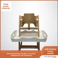 Chaise d'éveil pour bébé avec bavoir, plateau d'alimentation, tapis antidérapant et protection de sécurité en plastique écologique