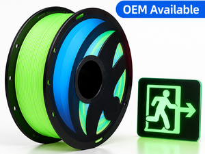 Filament PLA Yiqiu3D SUNSENK qui brille dans le noir, 1,75 mm, 1 kg, arc-en-ciel, 8 couleurs lumineuses, Bambu Lab - Product Image 1