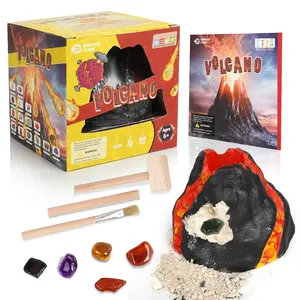 Science STEM Activities Educational Toys Gifts Dig Up 15 Real Gems and Crystals Dig Pack Diamond Volcano Gemstone Dig Kit