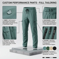 Pantalones Cargo Personalizados Ligeros de Algodón 100% Tejido para Hombre, Transpirables, para Primavera/Verano, Actividades al Aire Libre, Uso Diario Urbano