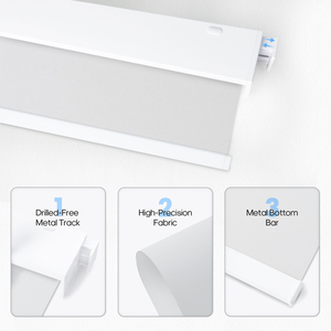 Stores enrouleurs motorisés sans perçage, sans fil, électriques, automatiques, avec batterie rechargeable, compatibles <span class=keywords><strong>Google</strong></span> WiFi et Alexa, télécommande - Product Image 4