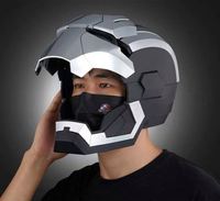 Casco Luminoso Abrible de Máquina de Guerra, Regalo Festivo, Máscaras 1:1 con Ojos Láser, Accesorios de Cosplay para Adultos y Niños