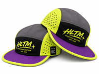Casquette de camping léopard en nylon à 5 panneaux, perforée au laser, légère, séchage rapide, réglable, respirante, pour la course, la randonnée, les activités de plein air, unisexe