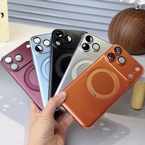 Coque de téléphone magnétique mate dépolie couleur originale avec support rotatif pour iPhone 18 17 16 Pro Max - Product Image 1