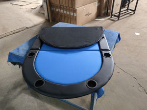 โต๊ะโป๊กเกอร์3พับแบบกำหนดเอง8-Seater รูปวงรีสำหรับการพนันคาสิโนและไพ่นกกระจอก - Product Image 3