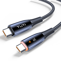 Kabel Pengisian Cepat Tuti Berkualitas Tinggi 66w Tembaga Murni dengan Jalinan Nilon 1.2m Kabel USB USB ke Tipe C untuk Ponsel/laptop