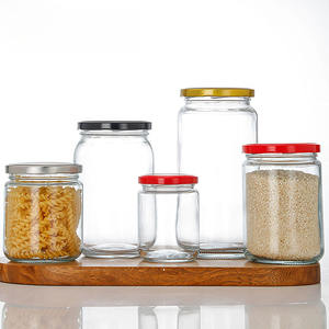 Großhandel Wiederverwendbare Luftdichte Lebensmittelgläser Klarglas Einmachgläser mit Metall-Schraubdeckel für Gelee, Milch, Olivenöl, Babynahrung - Product Image 6