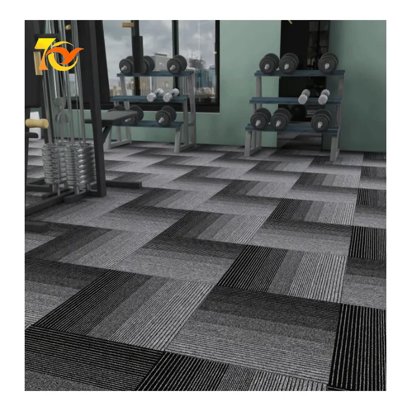 Karpet ubin desain Modern komersial karpet musim dingin dukungan Bitumen karpet ubin