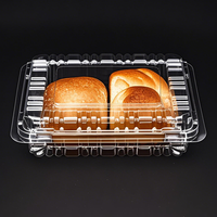 d'emballage en plastique pour pain de boulangerie de sécurité alimentaire Blister PET Clamshell Desserts Conteneur à emporter
