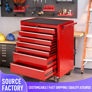 Mobile <b>Tool</b> <b>Cabinet</b> With 5 Drawers 360 Degree Swivel Casters For Auto Repair Workshop - Product Image 3