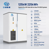 125 KW/225 kWh LiFePO4 Hibrit IP54 Akıllı Hava Soğutmalı Lityum-İyon Pil Depolama Sistemi (Şebeke Bağlantılı/Şebeke Dışı)