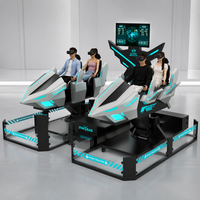 Simulateur de vol VR pour 4 joueurs, machine d'arcade multijoueur, équipement de divertissement VR pour centre commercial