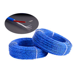 Kawat termokopel tipe K 2 * 24AWG, kawat pengukur suhu FEP biru, Ni cr-ni Si konduktor silikon kompensasi - Product Image 1