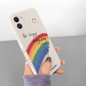 Smile Rainbow Soft TPU <span class=keywords><strong>coppia</strong></span> <span class=keywords><strong>Cover</strong></span> custodia in Silicone liquido <span class=keywords><strong>per</strong></span> iPhone 11 12 13 Pro Max X XR XS Max - Product Image 4