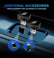 Adaptador Inalámbrico Apple CarPlay y Android Auto USB Bluetooth, Convierte Cables a Inalámbrico, Caja Multimedia Inteligente 2 en 1, Dongle