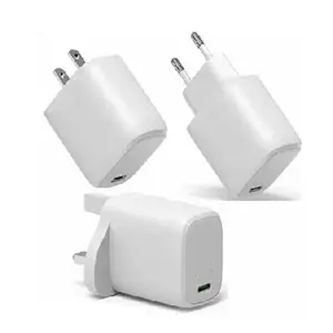 PD20W mobile phone charger, US/UK/EU/AU PLUG, 1 USB pd+qc3.0 fast charging head